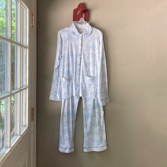 Vintage Other - Vintage Moondance Blue & White Pajama Set L NWT